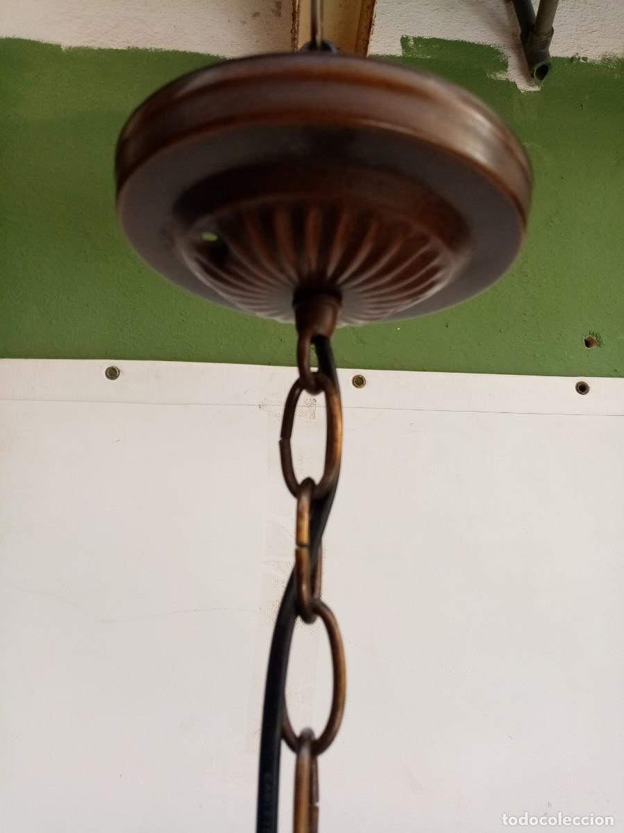 Antig&uuml;edades: lampara escuela tiffany de techo- - Foto 6
