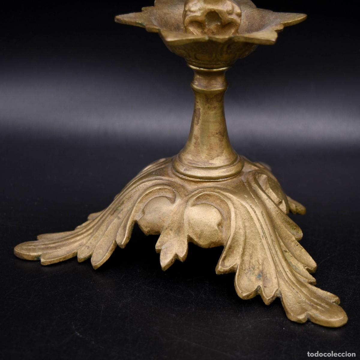 Antig&uuml;edades: Candelabro de bronce - Foto 5