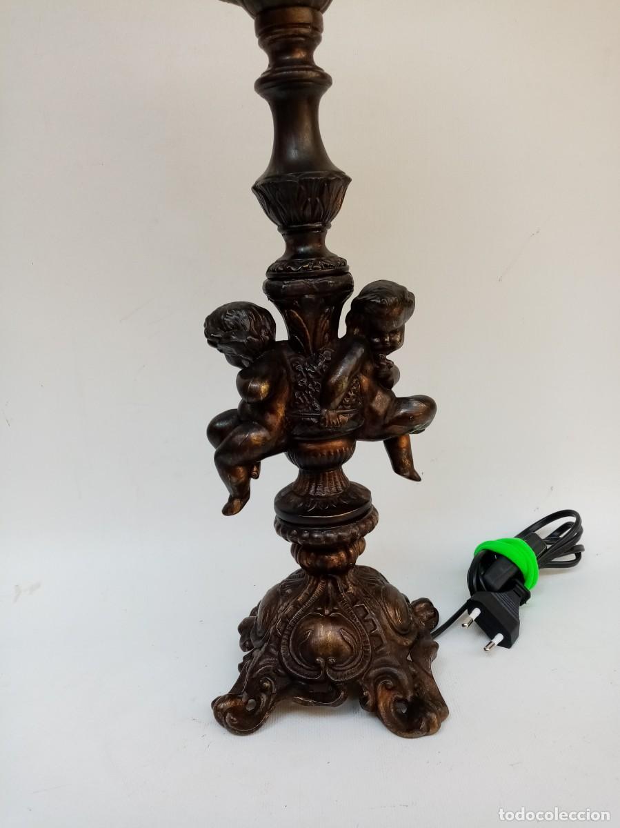 Antig&uuml;edades: lampara de mesa- - Foto 2