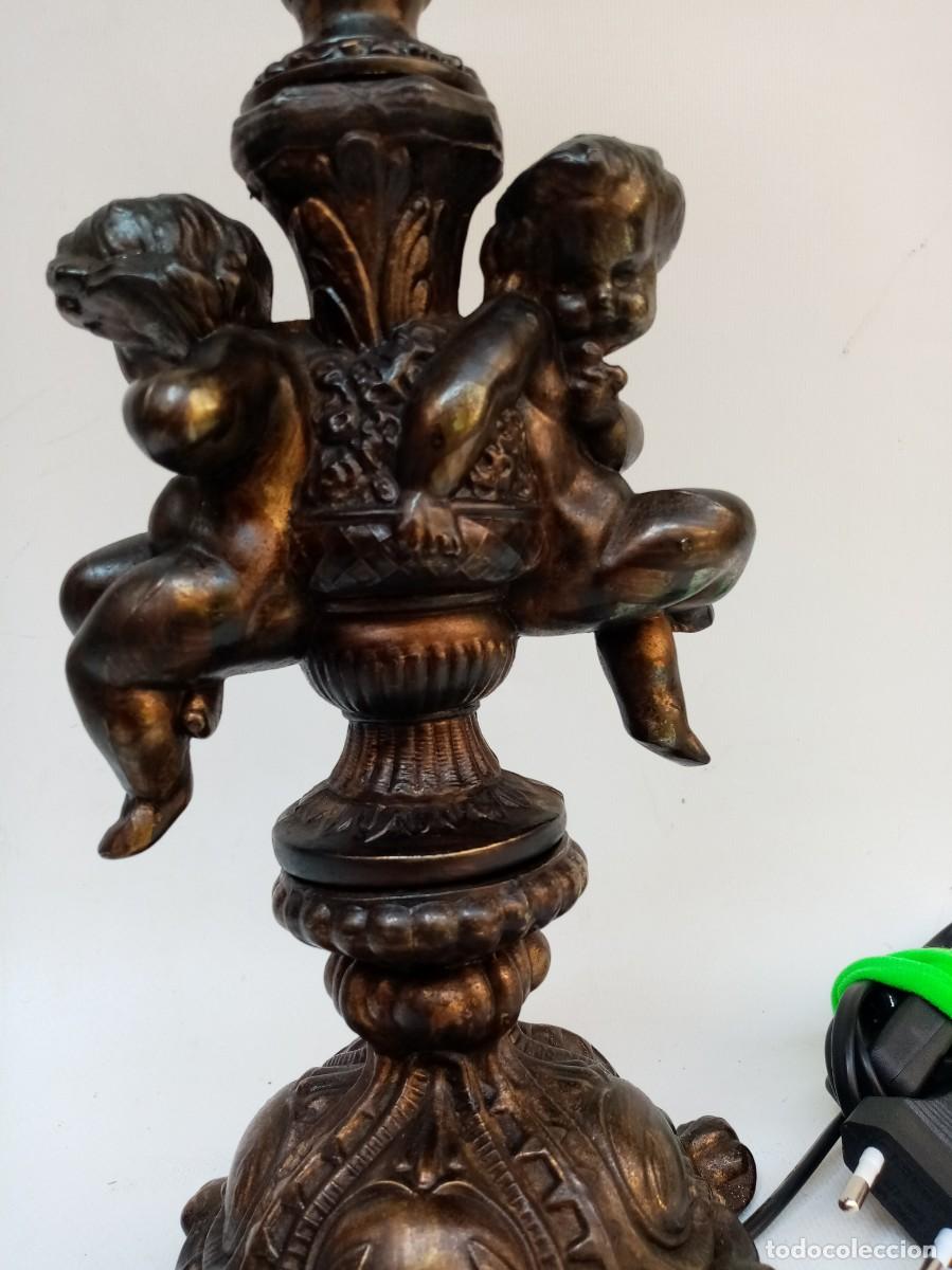 Antig&uuml;edades: lampara de mesa- - Foto 3