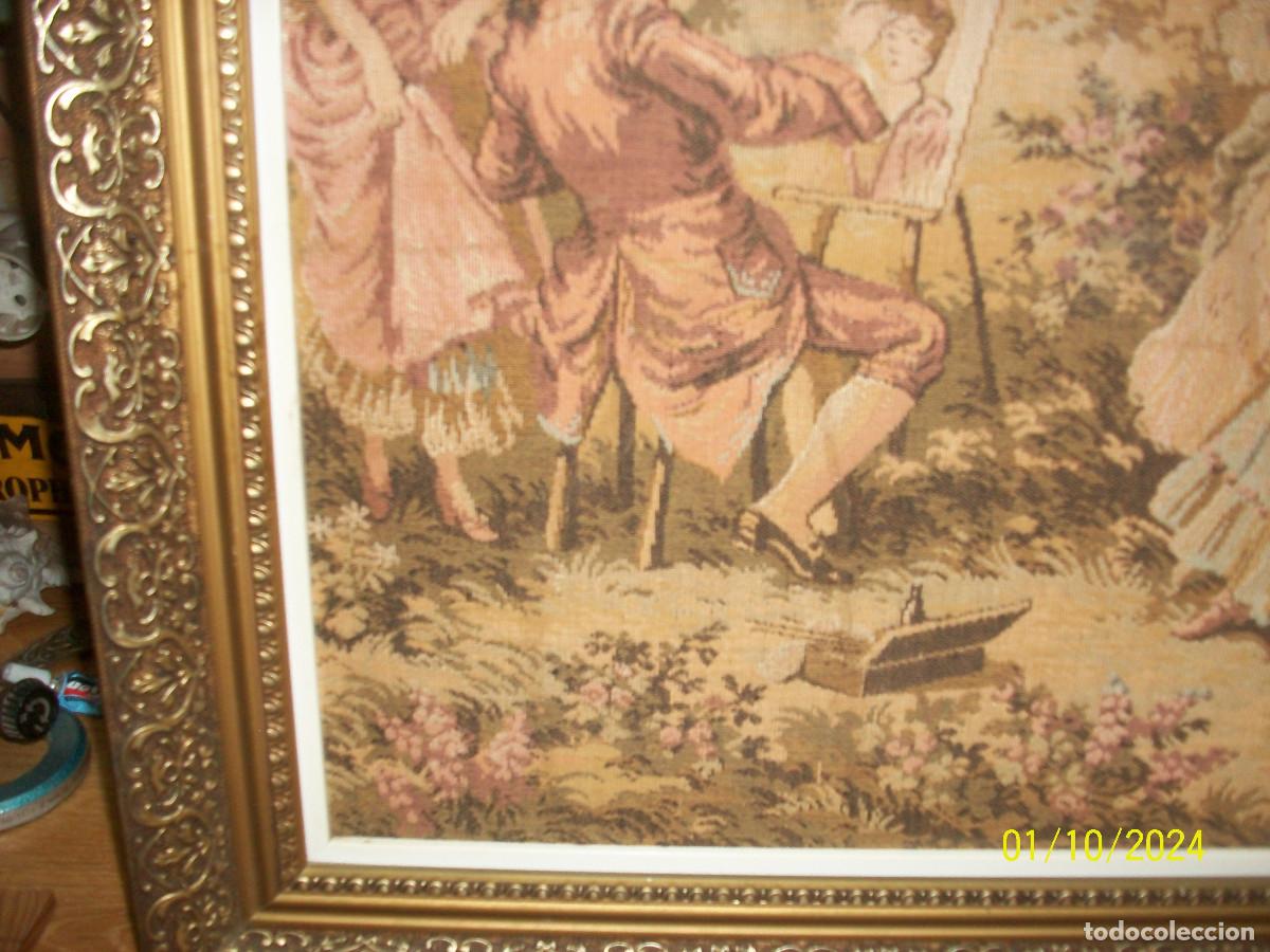 Antig&uuml;edades: ANTIGUO TAPIZ ENMARCADO - Foto 4