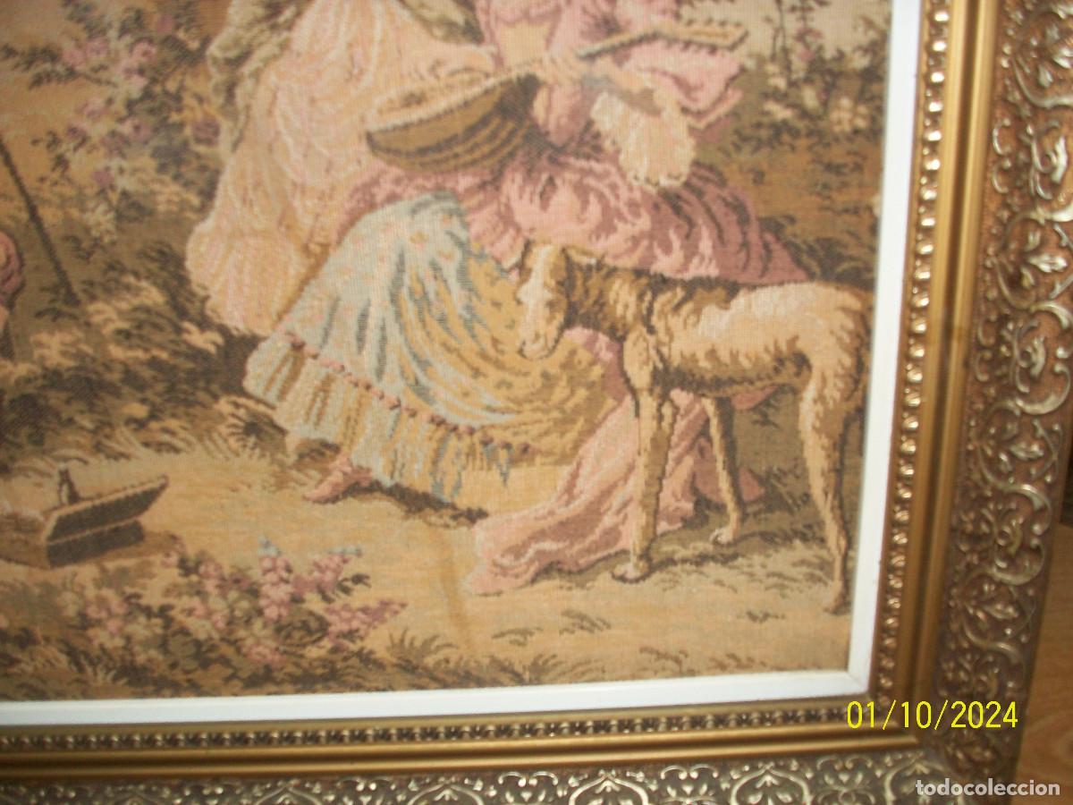 Antig&uuml;edades: ANTIGUO TAPIZ ENMARCADO - Foto 5