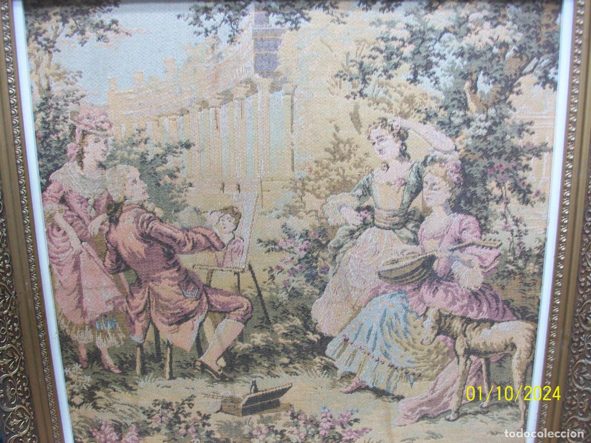 Antig&uuml;edades: ANTIGUO TAPIZ ENMARCADO - Foto 6