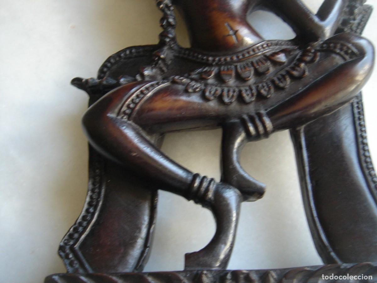 Antig&uuml;edades: figura de &eacute;bano diosa hind&uacute; - Foto 5