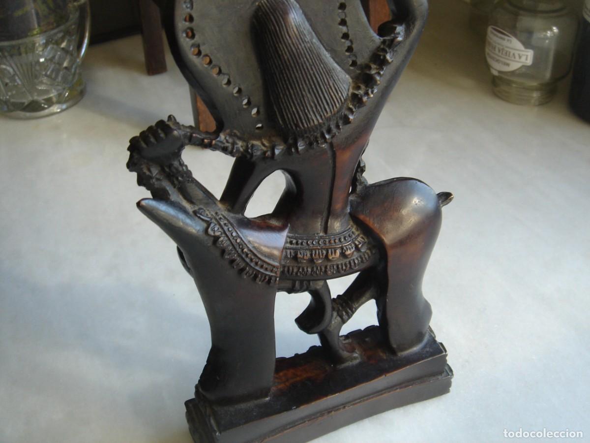 Antig&uuml;edades: figura de &eacute;bano diosa hind&uacute; - Foto 8