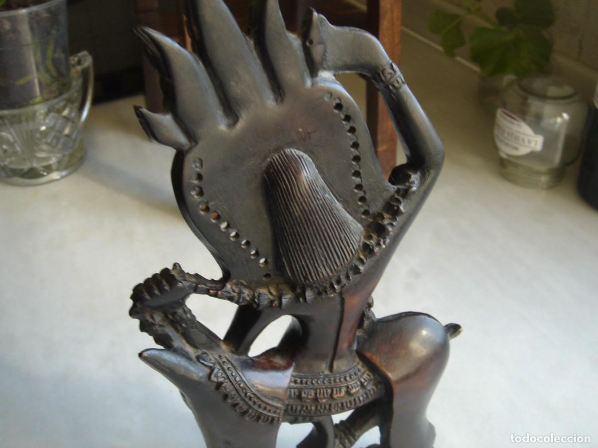 Antig&uuml;edades: figura de &eacute;bano diosa hind&uacute; - Foto 9