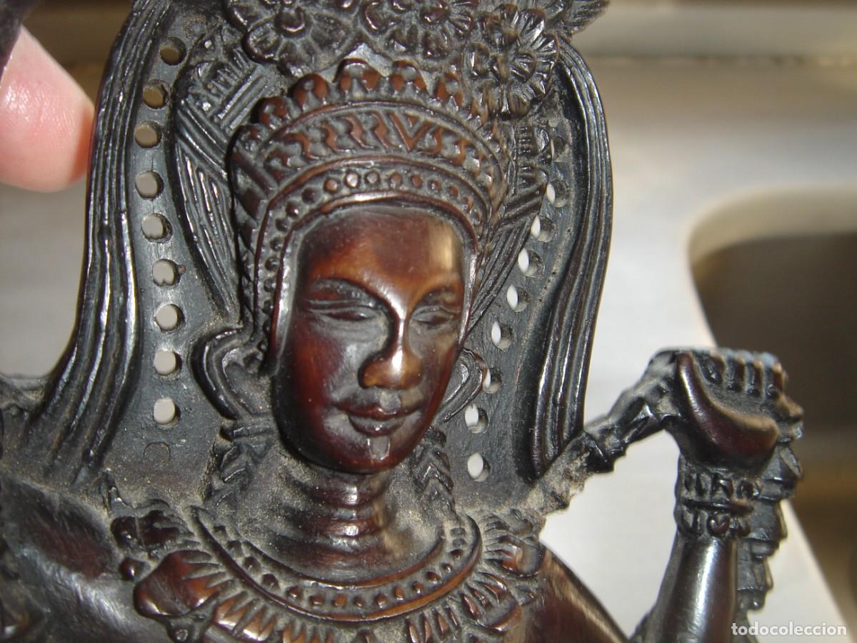 Antig&uuml;edades: figura de &eacute;bano diosa hind&uacute; - Foto 10