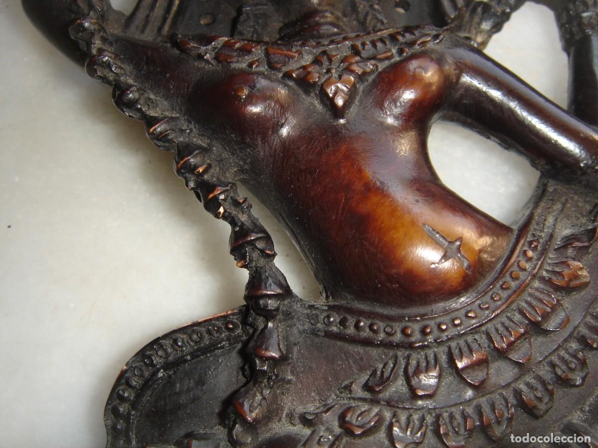 Antig&uuml;edades: figura de &eacute;bano diosa hind&uacute; - Foto 12