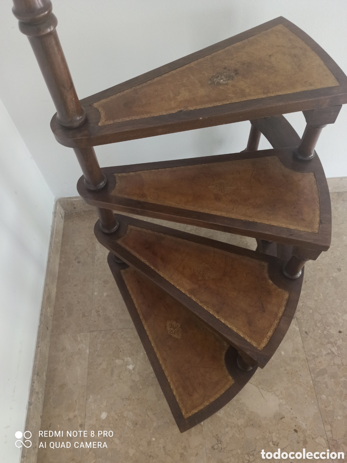 Antig&uuml;edades: Antigua escalera de biblioteca - Foto 5