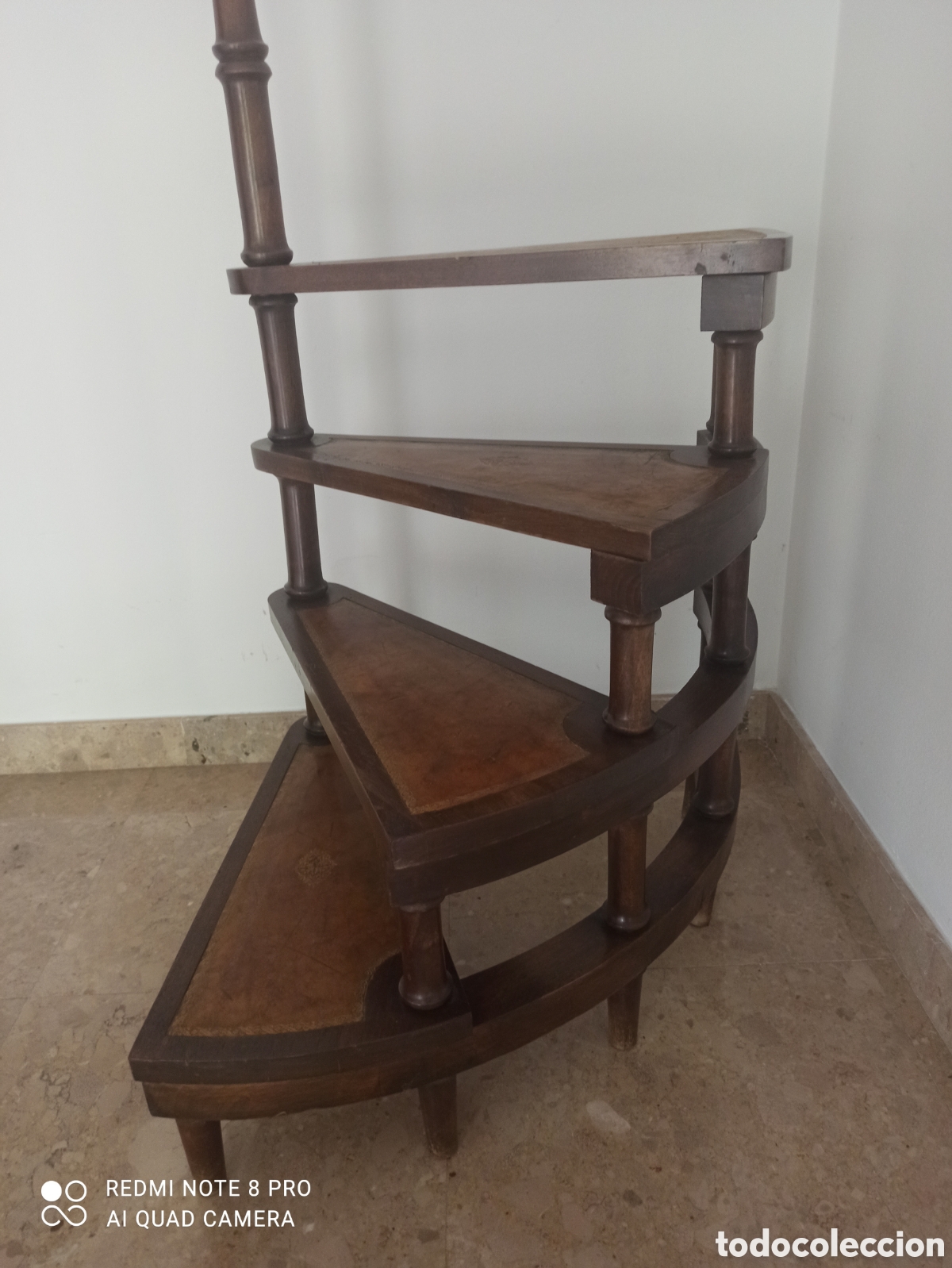 Antig&uuml;edades: Antigua escalera de biblioteca - Foto 13