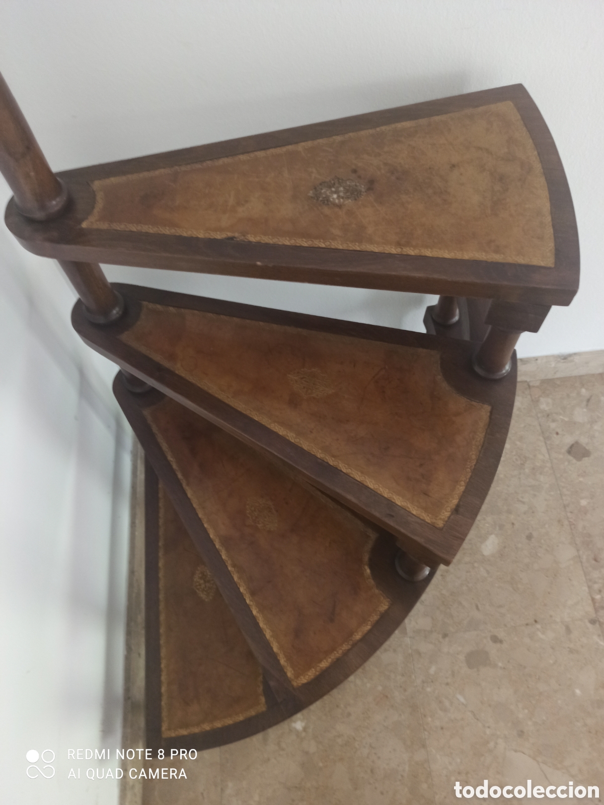Antig&uuml;edades: Antigua escalera de biblioteca - Foto 4