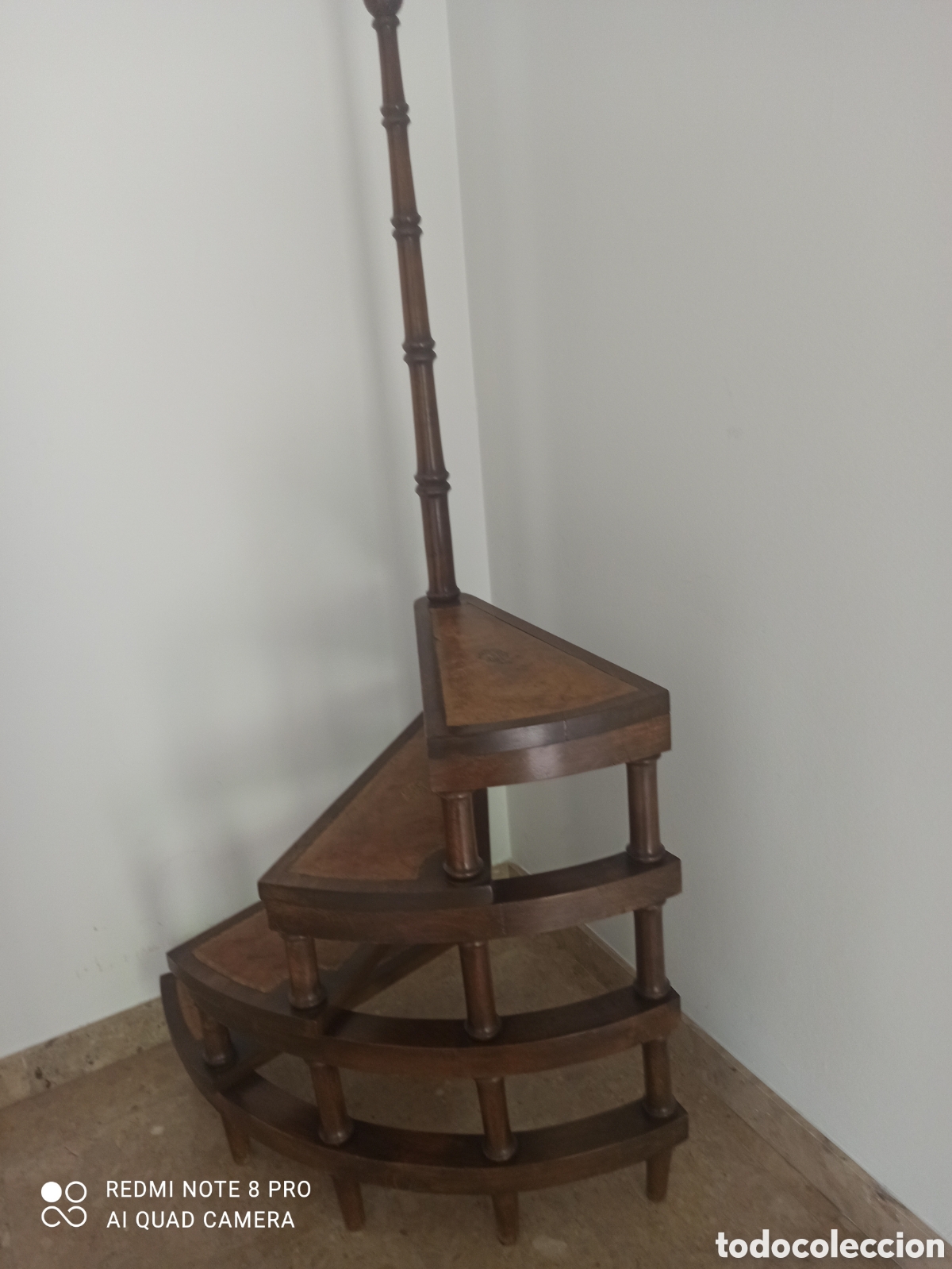 Antig&uuml;edades: Antigua escalera de biblioteca - Foto 6