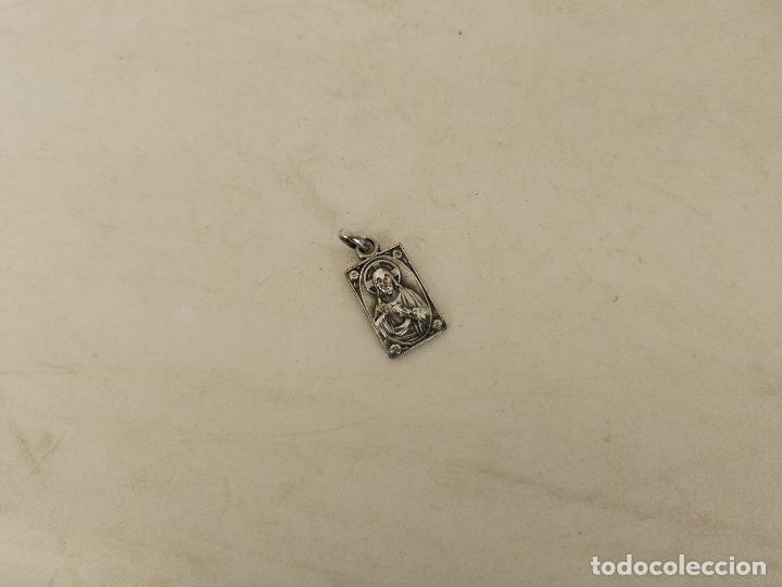 Antig&uuml;edades: medalla escapulario colgante plata - Foto 2