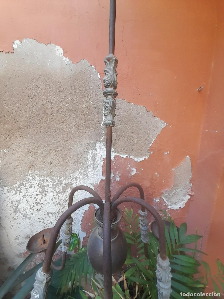 Antig&uuml;edades: lampara de forja -a velas- - Foto 4