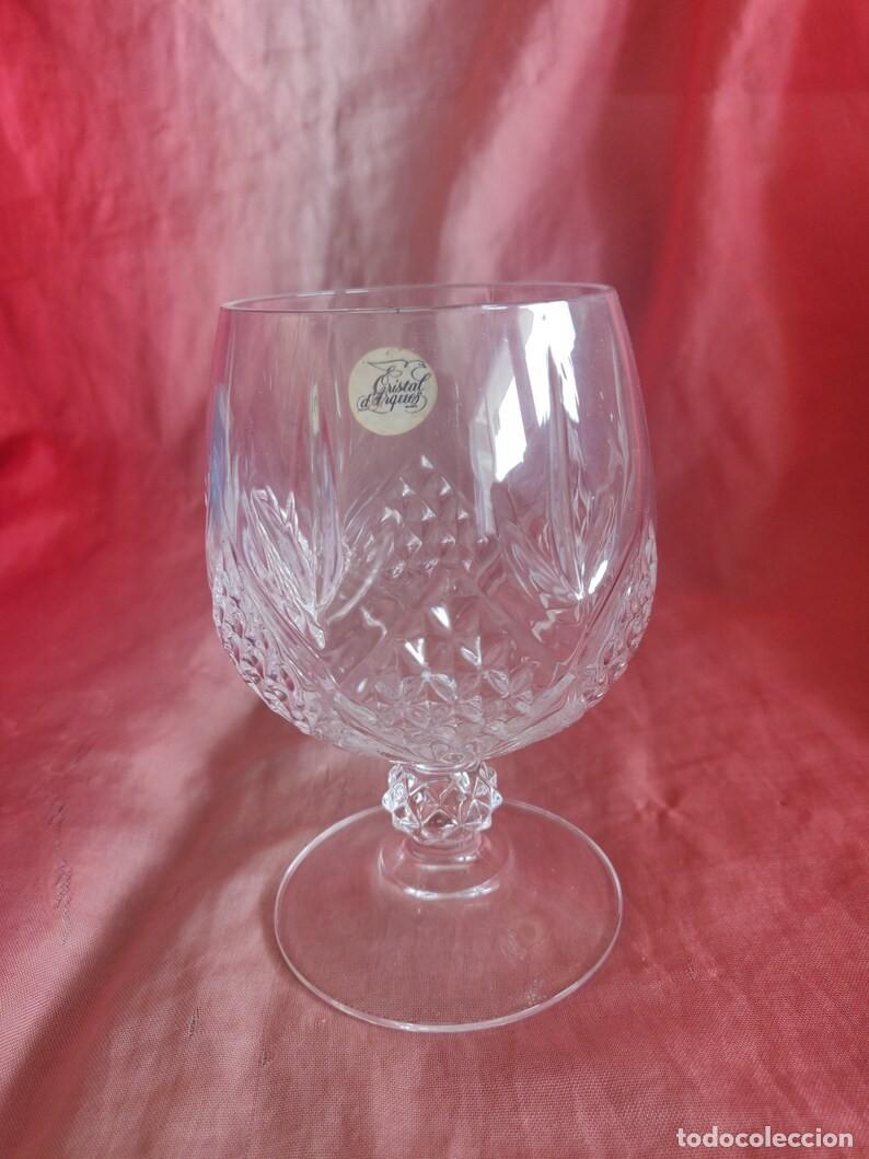 Antig&uuml;edades: 2 Copas de co&ntilde;ac vintage de Cristal dArqu&eacute;s - Foto 1