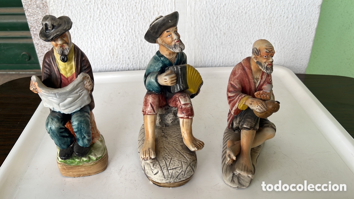 trio ancianos figuras - Buy Other antique porcelain, ceramics and pottery  objects on todocoleccion