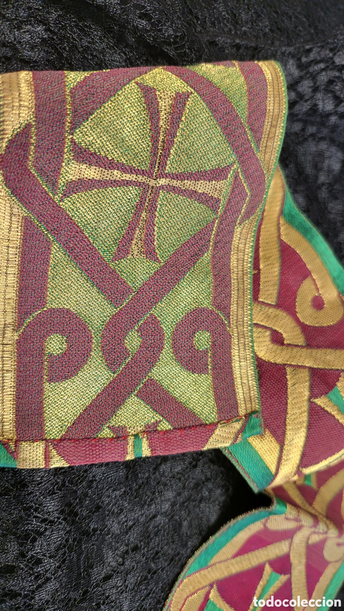 Antig&uuml;edades: ANTIGUO GALON HILO DE ORO LITURGIA - Foto 3