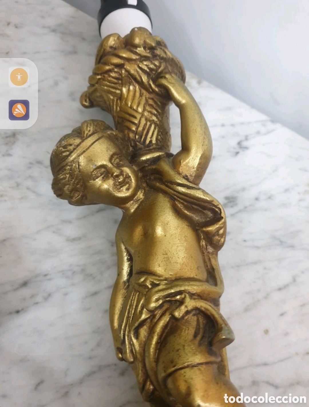 Antig&uuml;edades: L&aacute;mpara de madera - Foto 8