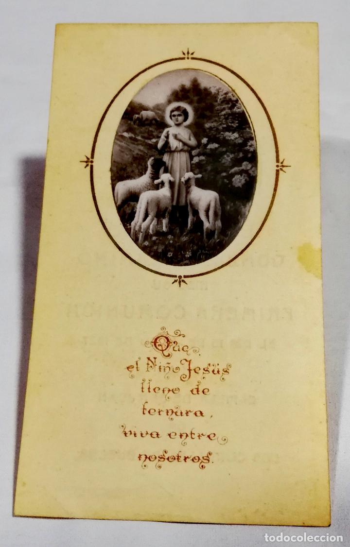 Antig&uuml;edades: ANTIGUO RECORDATORIO DE COMUNI&Oacute;N - Foto 1