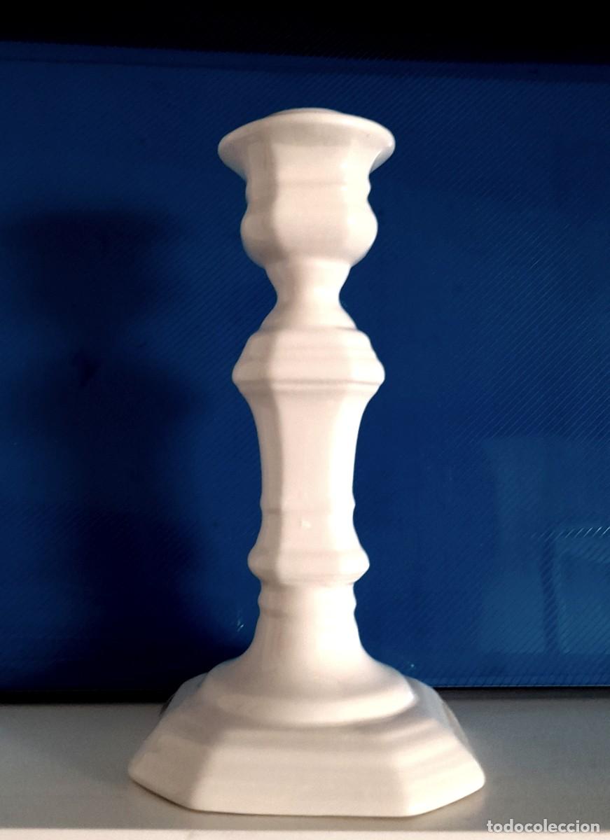 Antig&uuml;edades: CANDELABRO DE PORCELANA MARCA HISPANIA - Foto 1