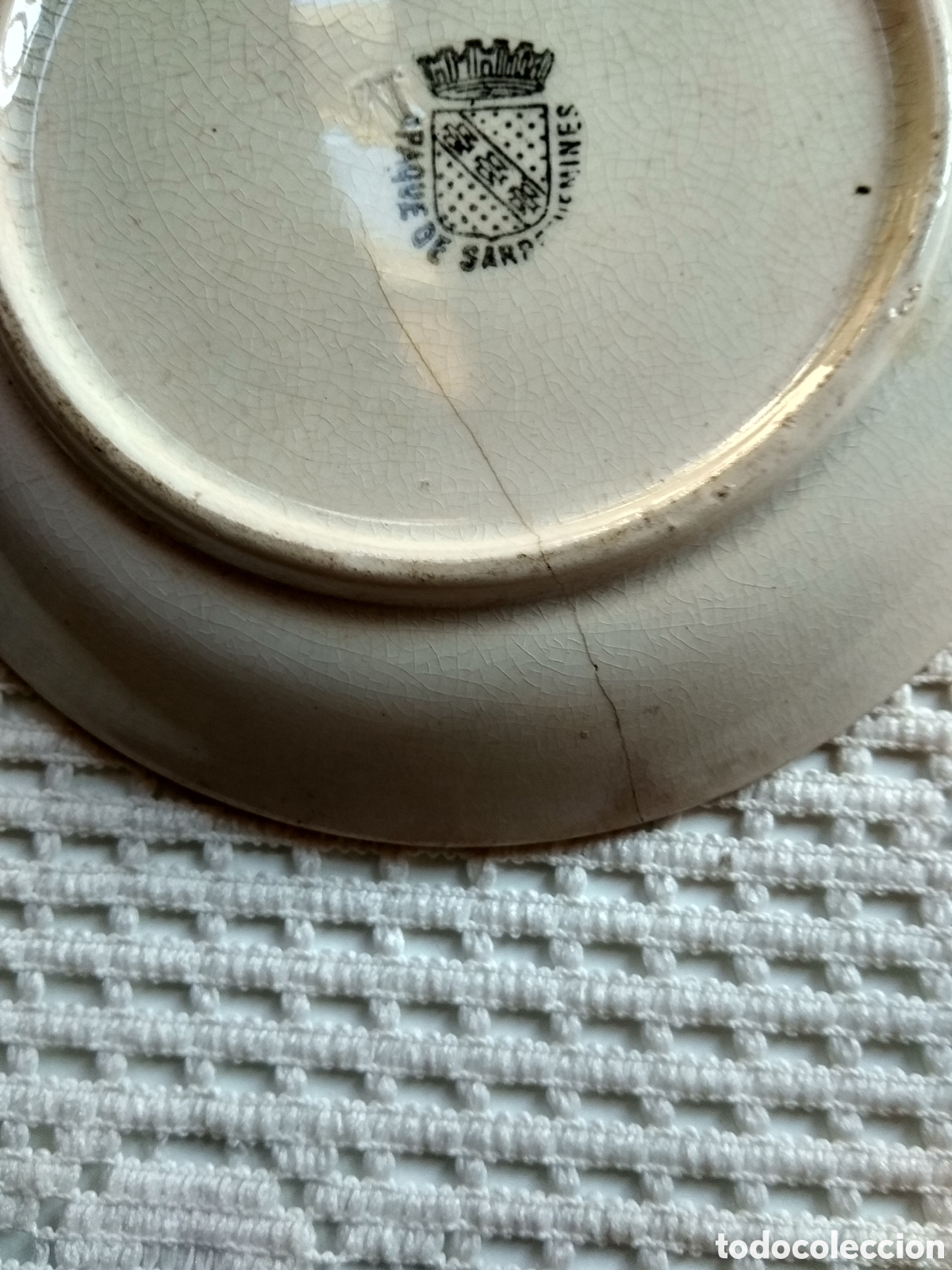 Antig&uuml;edades: PLATO DE CAF&Eacute; . SARREGUEMINES - Foto 3