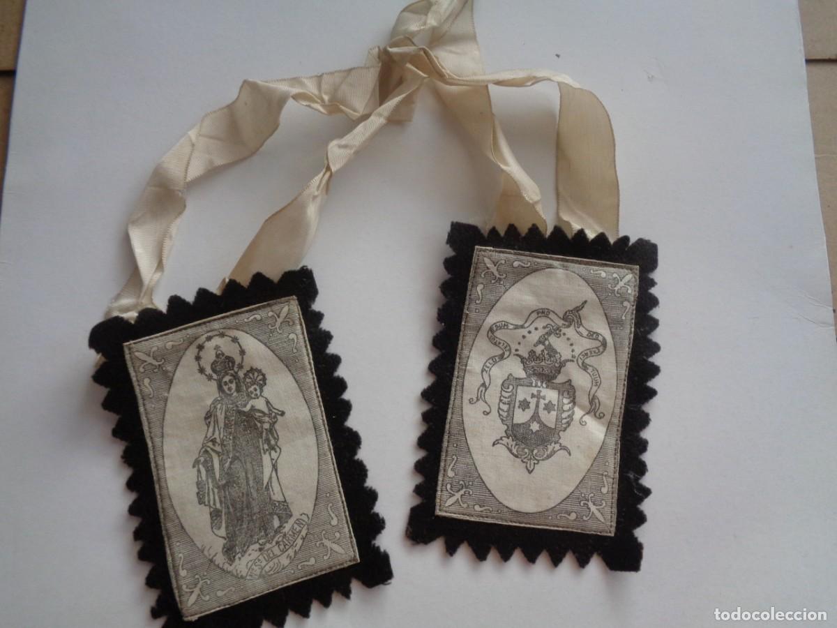 Antig&uuml;edades: ANTIGUO ESCAPULARIO DE NUESTRA SE&Ntilde;ORA DEL CARMEN - Foto 1