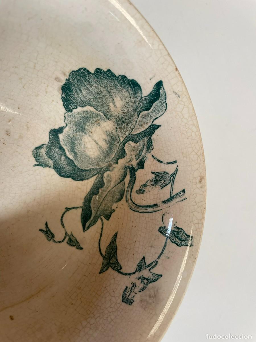 Antig&uuml;edades: CUENCO AFEITADO CERAMICA FRANCESA LONGCHAMP - Foto 3