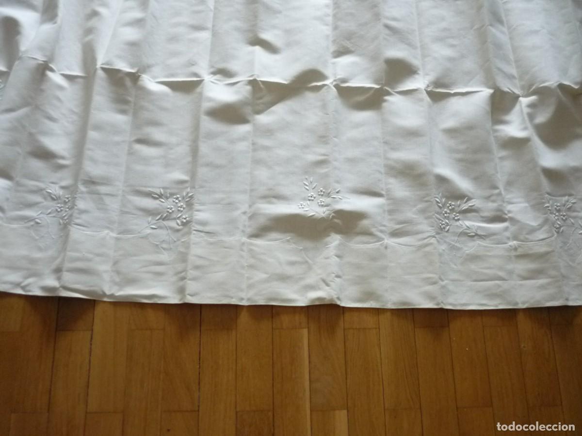 Antig&uuml;edades: S&aacute;bana bordada de cama de 20 cm de algod&oacute;n + funda de almohada - Foto 4