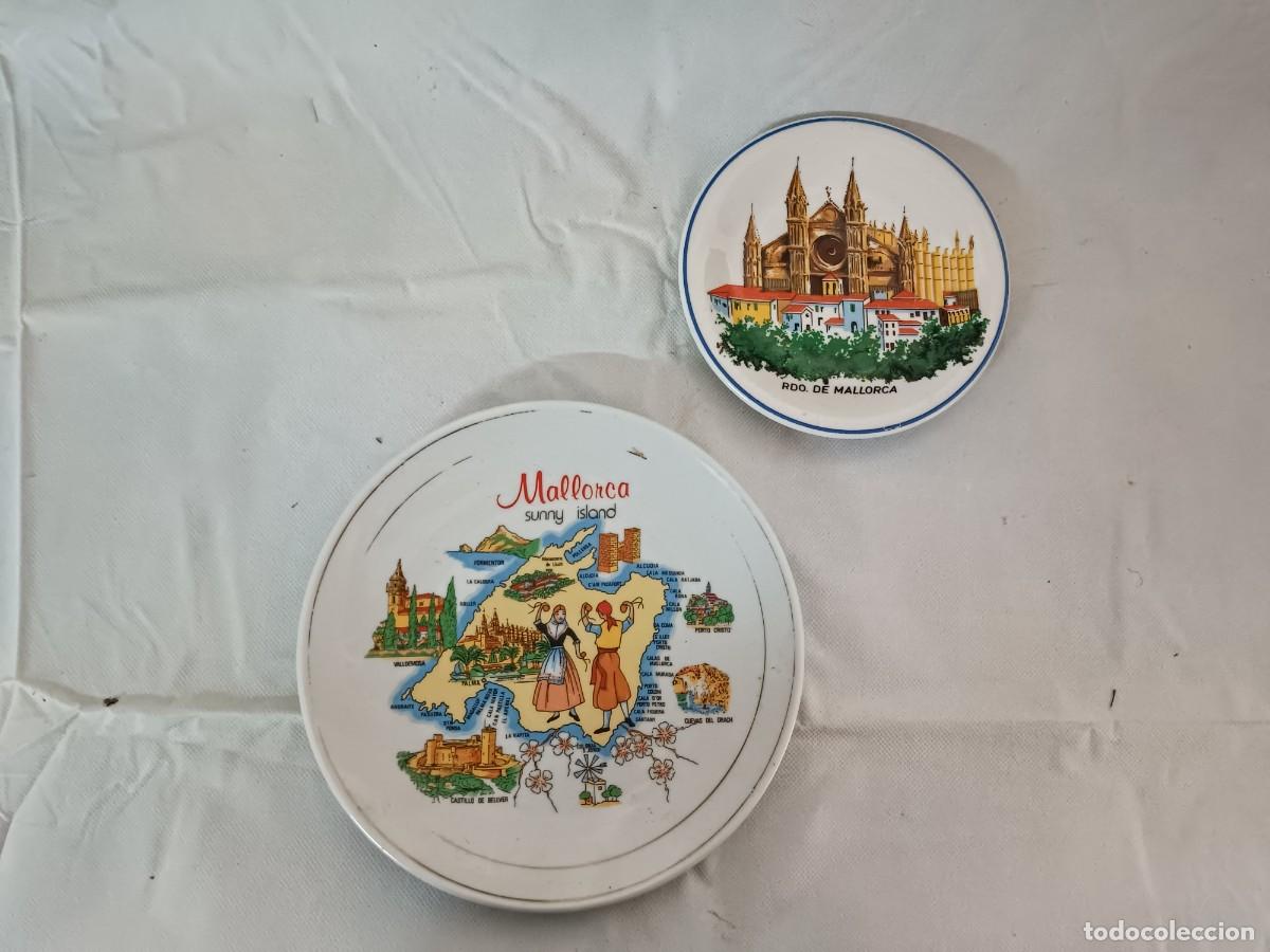 Antig&uuml;edades: D&uacute;o de platos souvenir de Mallorca - Foto 1