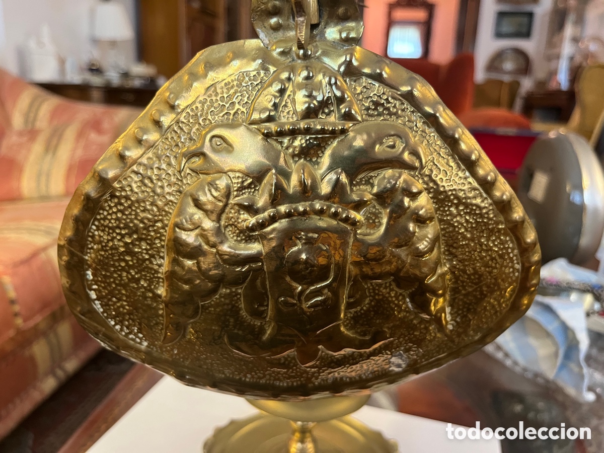 Antig&uuml;edades: L&aacute;mpara de aceite en bronce - Foto 2