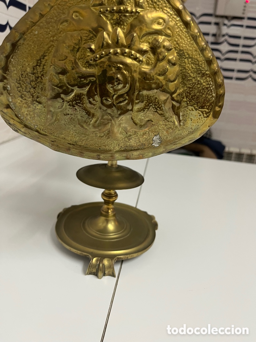 Antig&uuml;edades: L&aacute;mpara de aceite en bronce - Foto 5