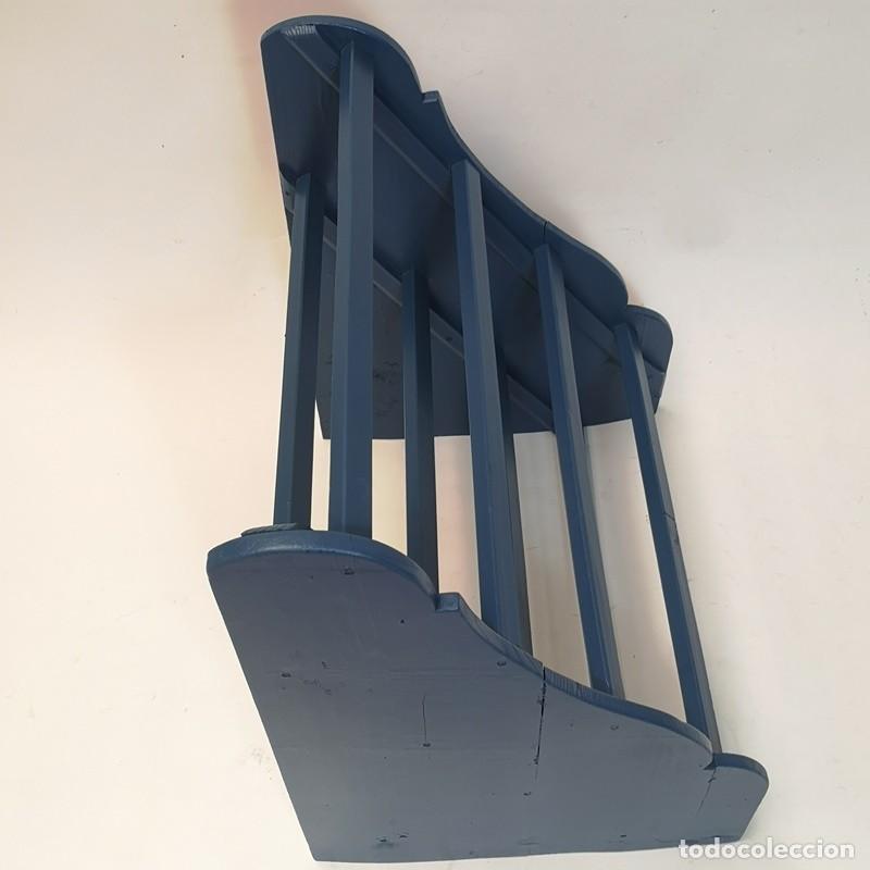 Antig&uuml;edades: Zapatero de Madera Azul - Foto 4