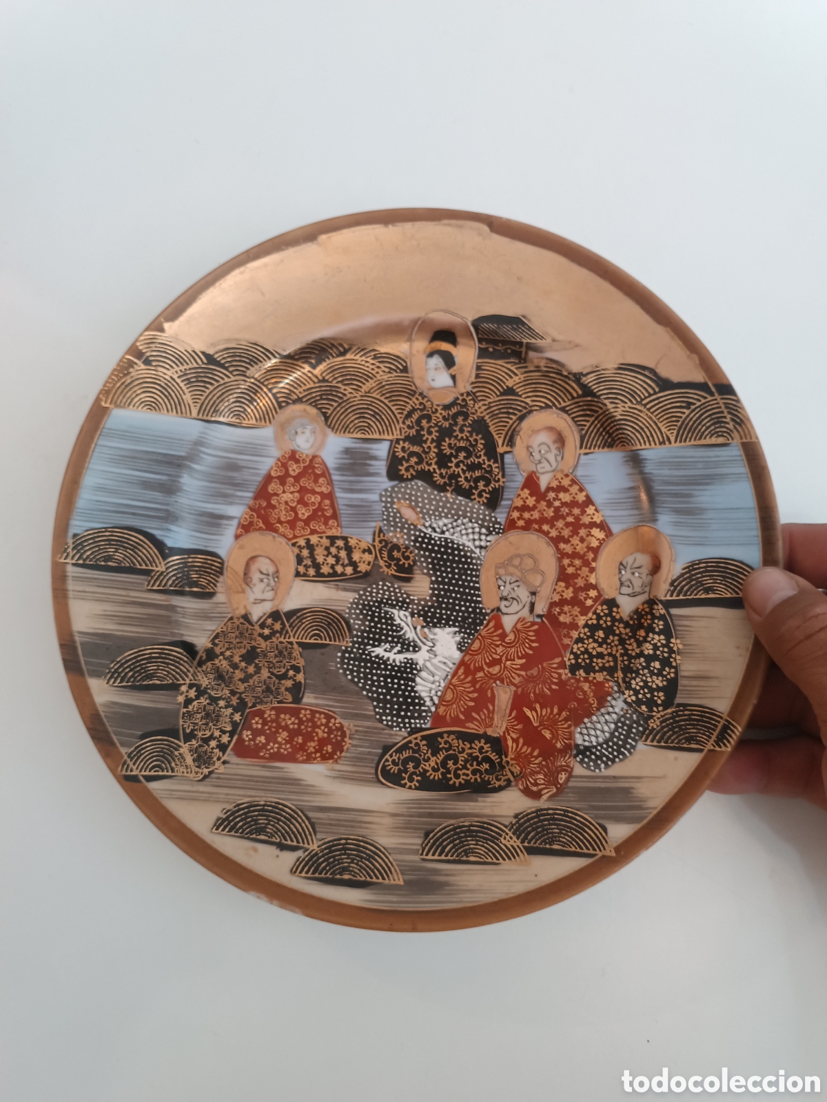 Antig&uuml;edades: Antiguo plato Satsuma - Foto 4