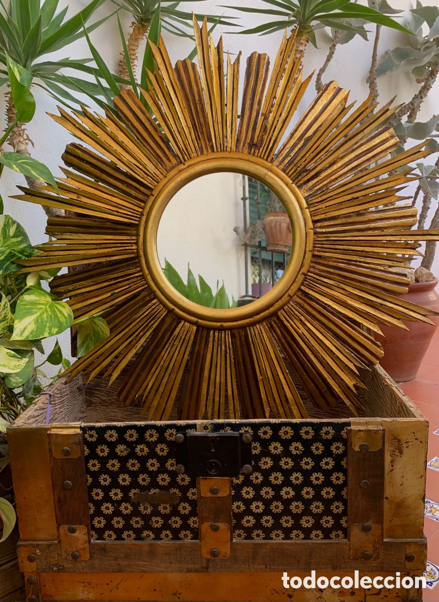 Antig&uuml;edades: ESPEJO SOL MADERA - Foto 5