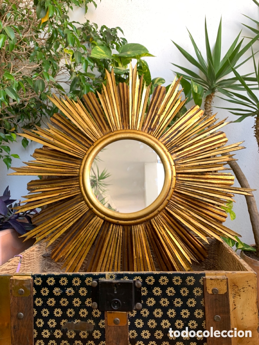 Antig&uuml;edades: ESPEJO SOL MADERA - Foto 7