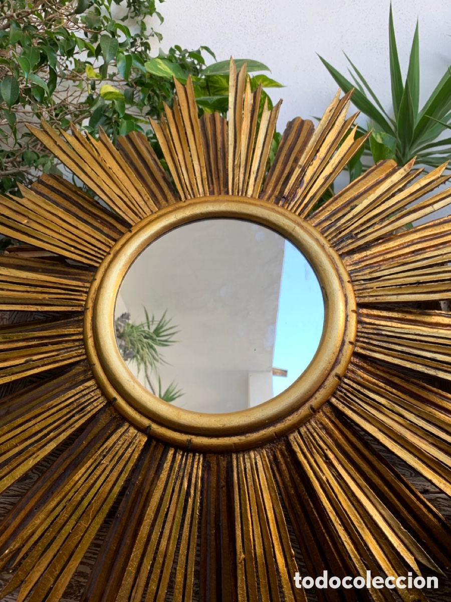 Antig&uuml;edades: ESPEJO SOL MADERA - Foto 8