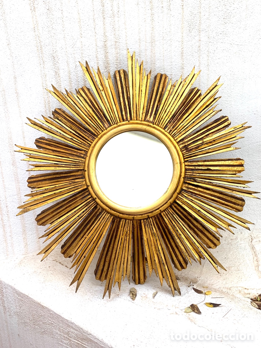 Antig&uuml;edades: ESPEJO SOL MADERA - Foto 1