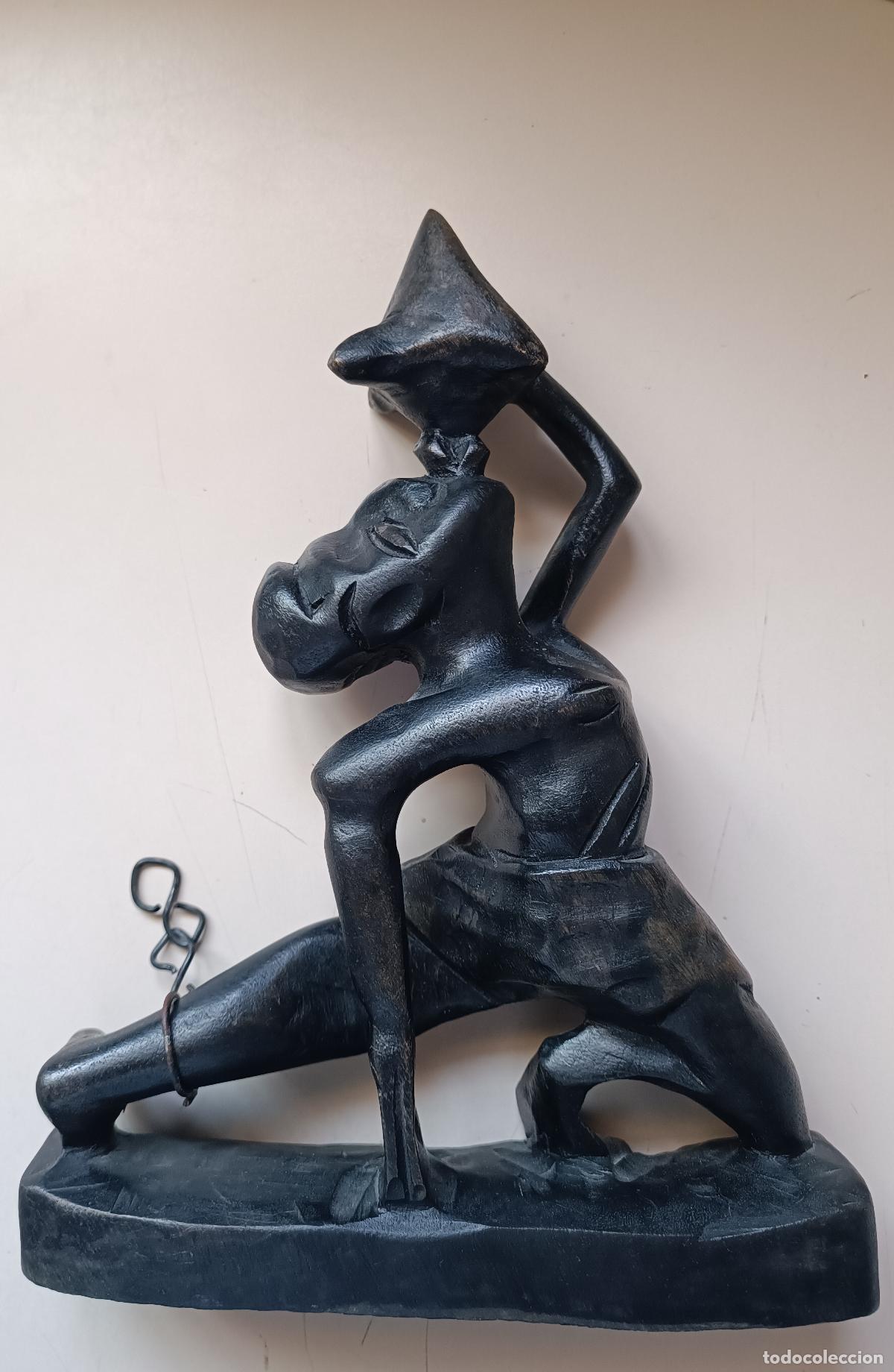 Antig&uuml;edades: FIGURA DE MADERA TRADICIONAL DE HAITI - Foto 4