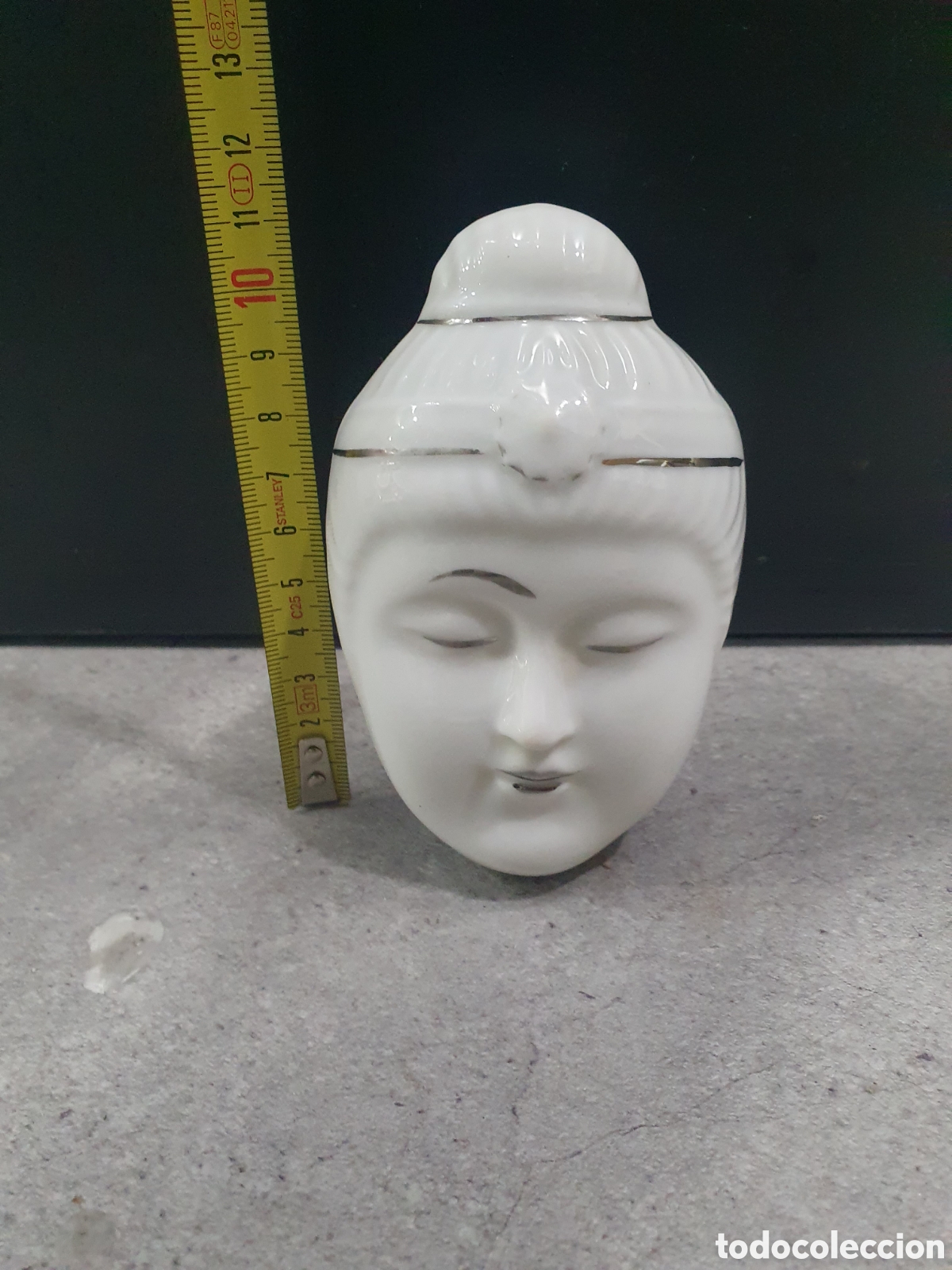 Antig&uuml;edades: Careta cer&aacute;mica Buda. (L86) - Foto 3