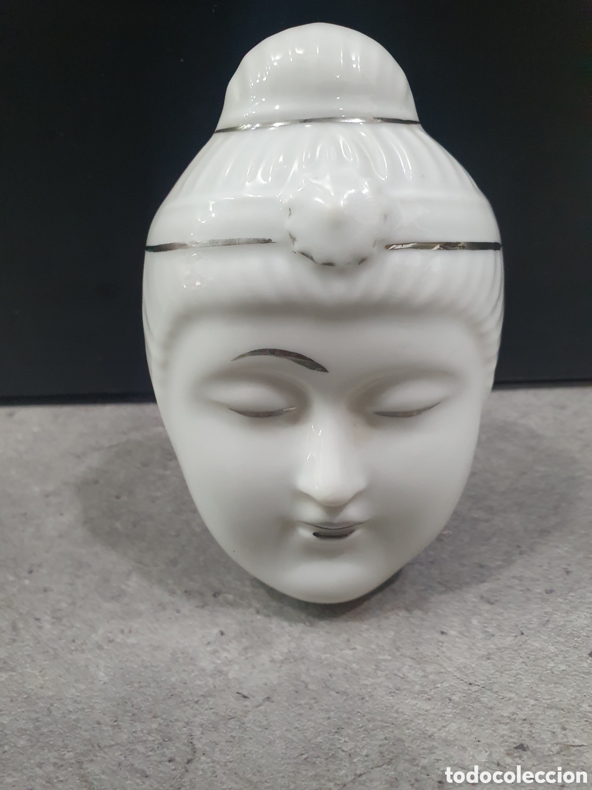 Antig&uuml;edades: Careta cer&aacute;mica Buda. (L86) - Foto 1