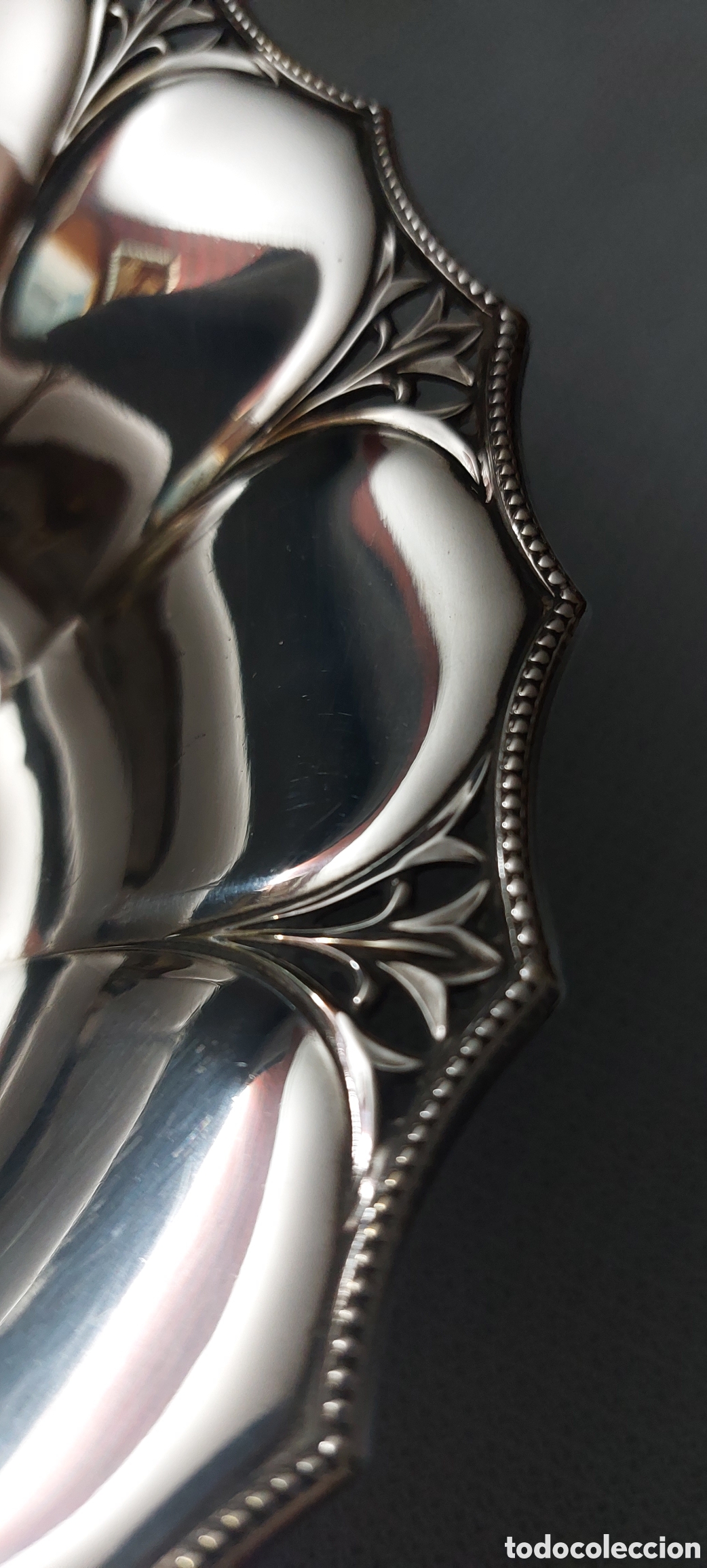 Antig&uuml;edades: PEQUE&Ntilde;O CENTRO de MESA METAL PLATEADO - Foto 3
