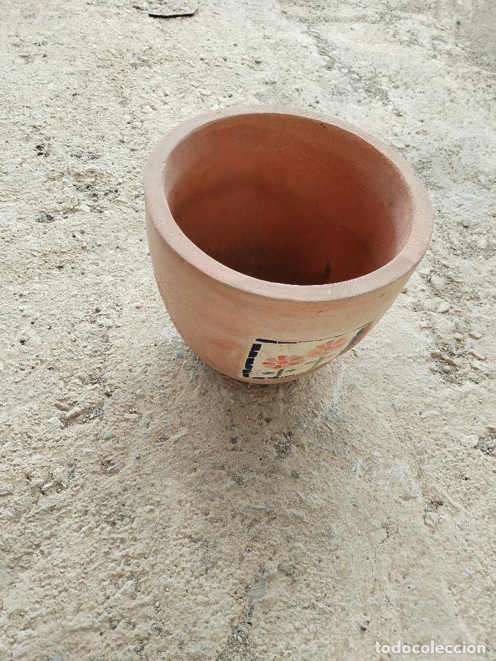 Antig&uuml;edades: macetero de ceramica con mosaico - Foto 2