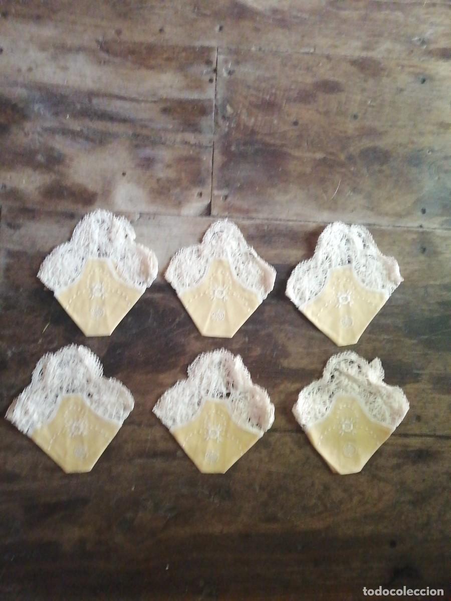 Antig&uuml;edades: Antiguo mantel amarillo con 12 servilletas - Foto 6