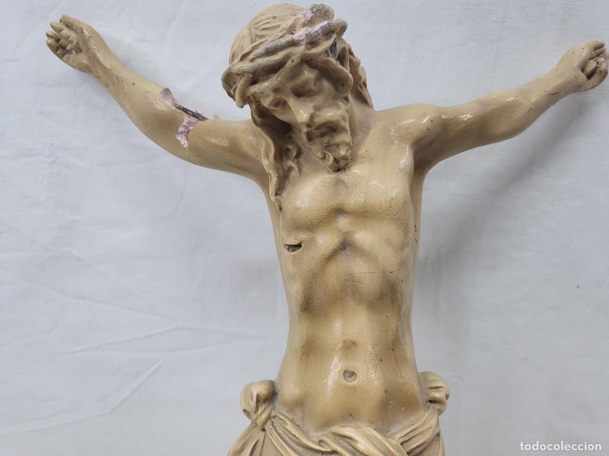 Antig&uuml;edades: CRISTO EN PASTA DE OLOT PARA RESTAURAR, 31 CM - Foto 4
