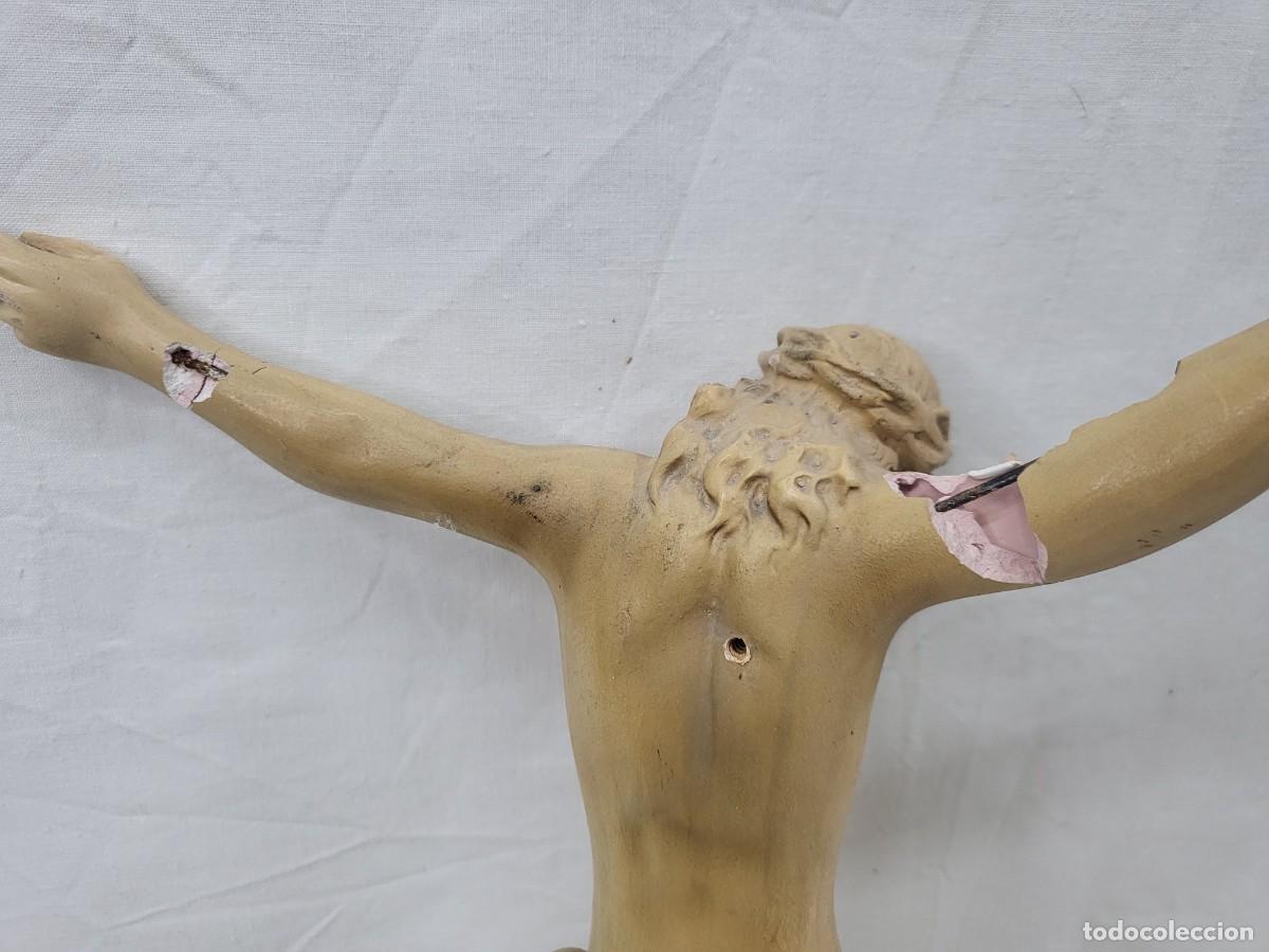 Antig&uuml;edades: CRISTO EN PASTA DE OLOT PARA RESTAURAR, 31 CM - Foto 9