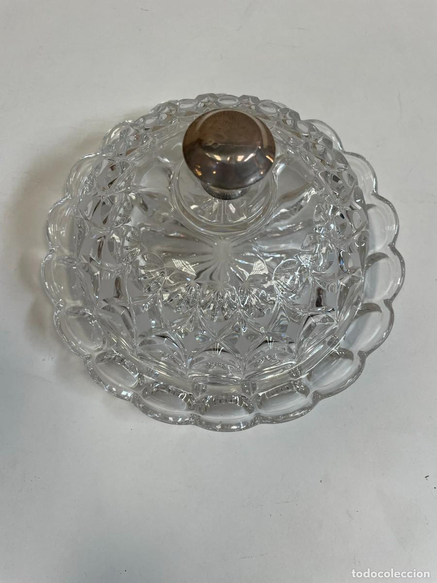 Antig&uuml;edades: QUESERA CRISTAL TALLADO Y POMO DE PLATA - Foto 1