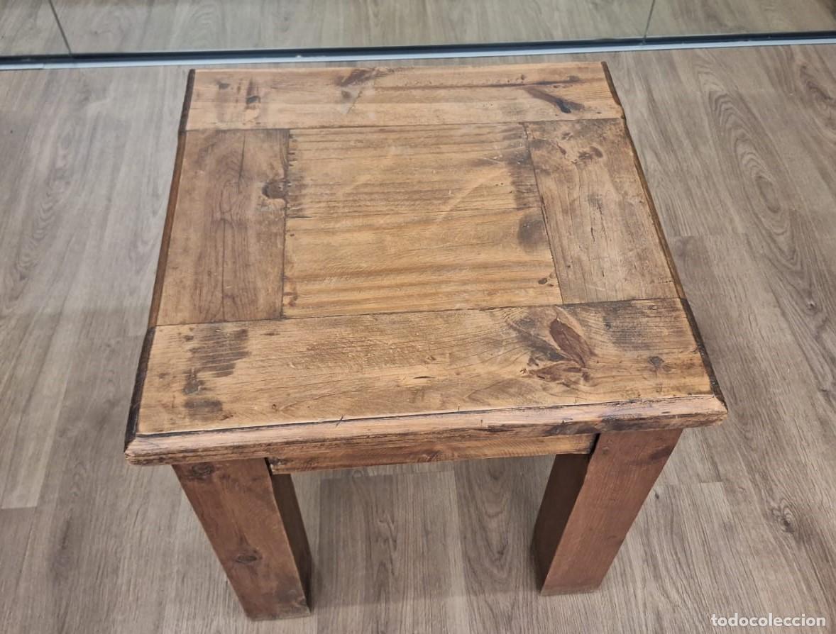Antig&uuml;edades: Mesa AUXILIAR Madera Maciza Estilo Colonial R&uacute;stica - Foto 2