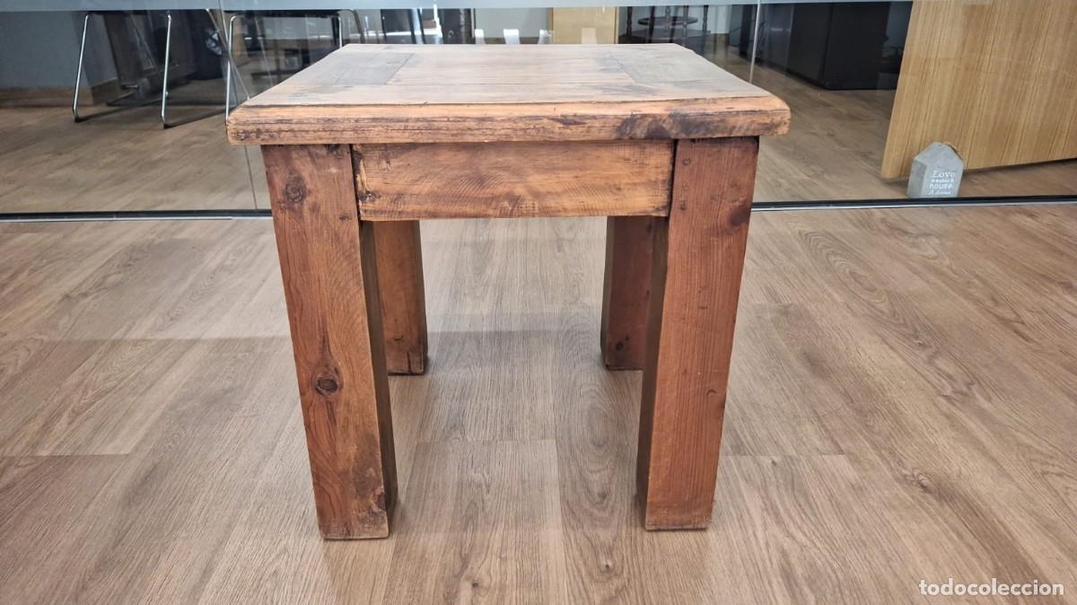 Antig&uuml;edades: Mesa AUXILIAR Madera Maciza Estilo Colonial R&uacute;stica - Foto 3