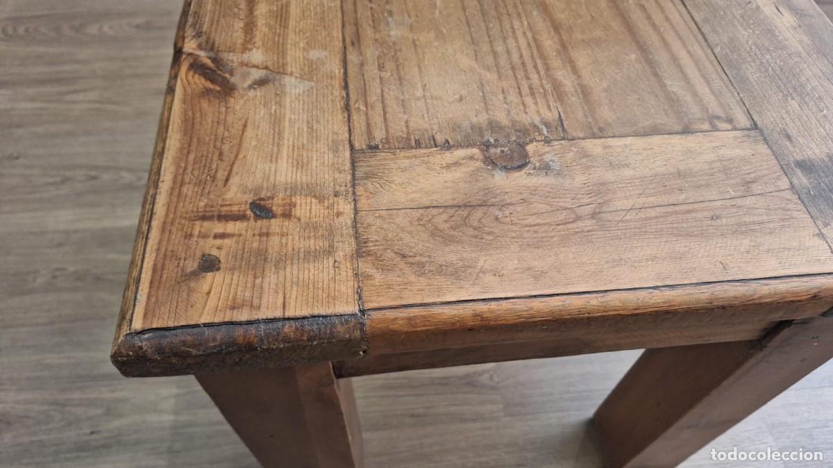 Antig&uuml;edades: Mesa AUXILIAR Madera Maciza Estilo Colonial R&uacute;stica - Foto 4
