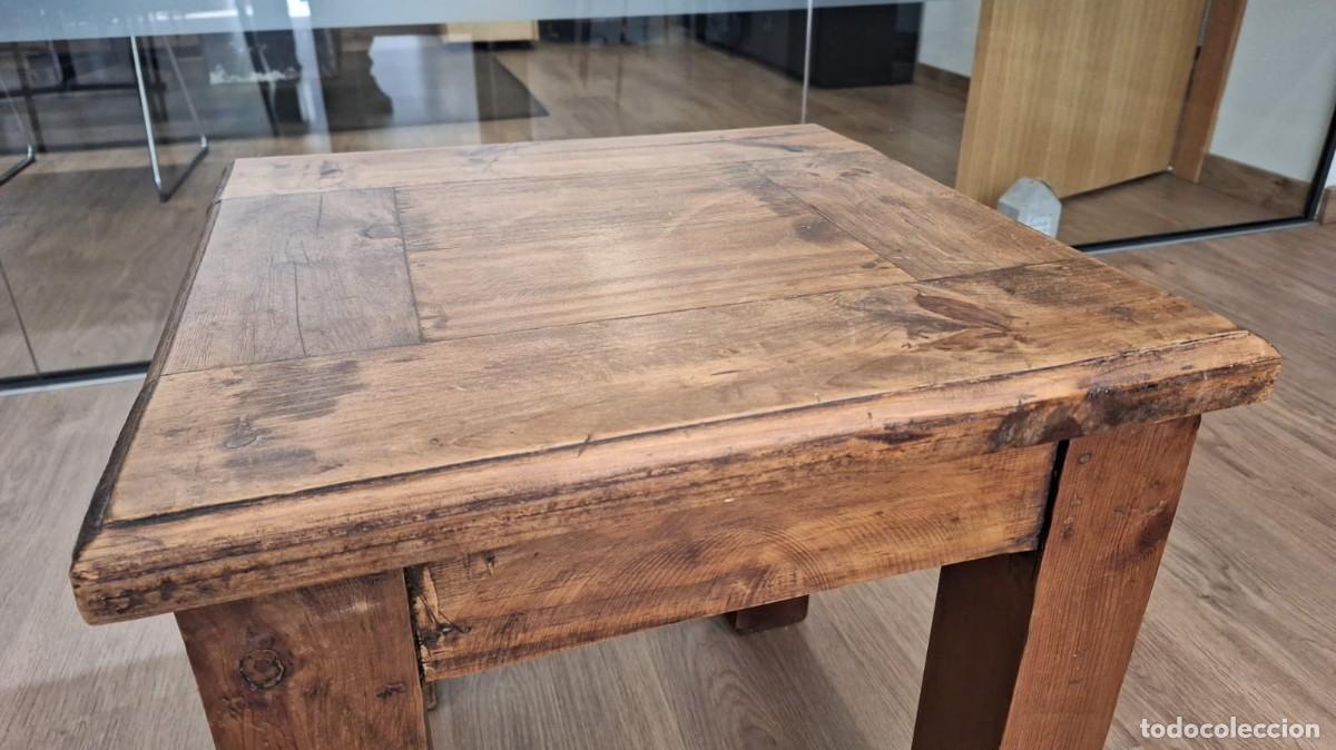 Antig&uuml;edades: Mesa AUXILIAR Madera Maciza Estilo Colonial R&uacute;stica - Foto 5